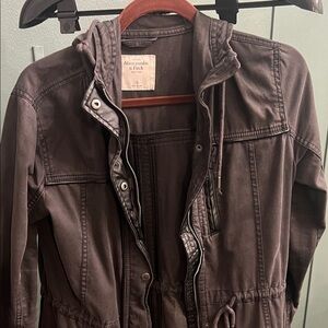 Abercrombie & Fitch Charcoal Hooded Jacket